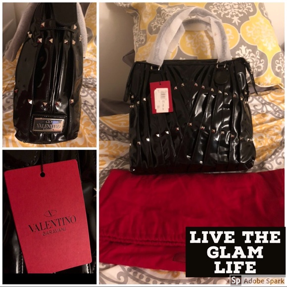 Valentino Garavani Handbags - ♦️SOLD♦️NWT Valentino Patent Leather Studded Purse